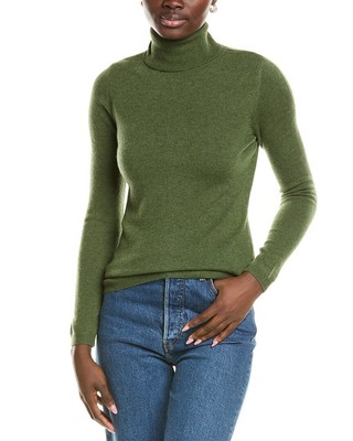 Кашемировый свитер с высоким воротом Forte Cashmere Женский зеленый M