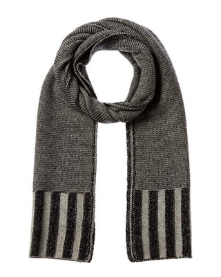 Кашемировый шарф с подвязками и ребристой отделкой из кашемира Forte Cashmere, женский, черный