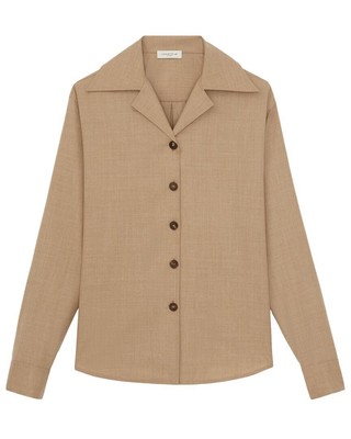 Женская шерстяная блузка с откидным воротником Lafayette 148 New York