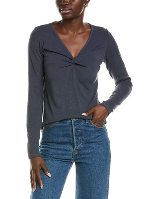 Бархатная женская рубашка от Graham & Spencer темно-синего цвета M