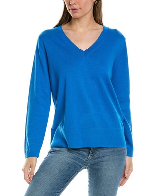 Женский пуловер из кашемировой смеси Alashan Cashmere West Palm синего цвета S