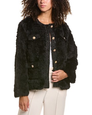 

Женское пушистое пальто 70/21, Черный