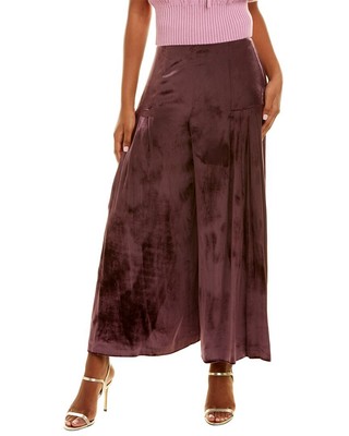 

Брюки Temperley London Breeze из смесового шелка женские фиолетовые, Фиолетовый, NA