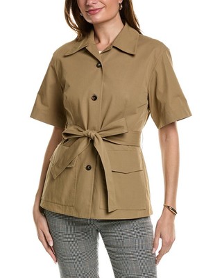 Блузка-конверт Lafayette 148 New York женская коричневая 2