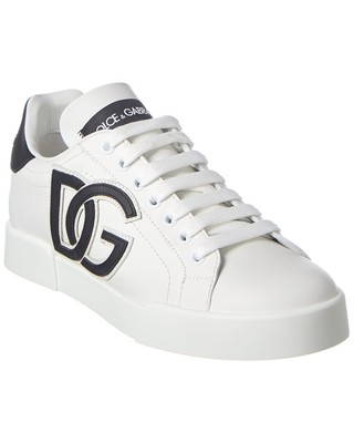 

Dolce - Gabbana Portofino Dg Logo Женские кожаные кроссовки белые, Белый, NA