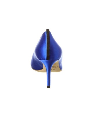 Pre-owned Sjp By Sarah Jessica Parker Tempest 70 Satin Pump Women's In Blue