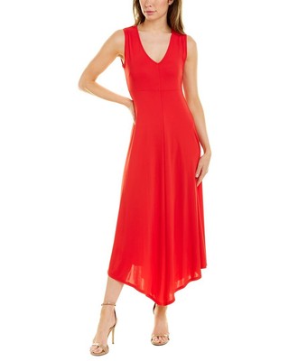 

Donna Karan Каскадное платье макси женское красное, Красный