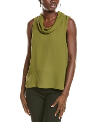 Блузка с круглым вырезом Vince Camuto женская зеленая L