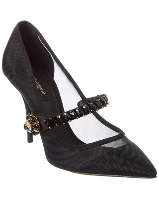 Женские туфли-лодочки Dolce & Gabbana Cardinale 90 в сеточку, черный 41