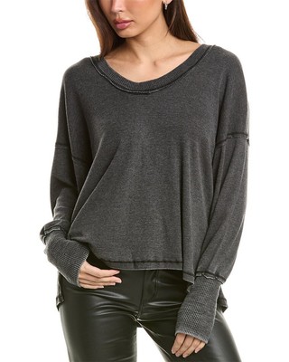Женский топ Cornell Burnout Rib Top черного цвета Xs