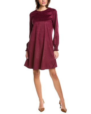 

Anne Klein Женское платье-трапеция со сборками, красное, Красный