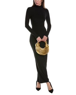 Jl Luxe Turtleneck Rib Maxi Dress Womens Black Xs