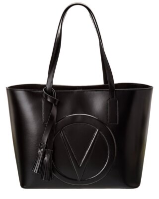 Женская кожаная сумка Valentino By Mario Valentino Soho черного цвета