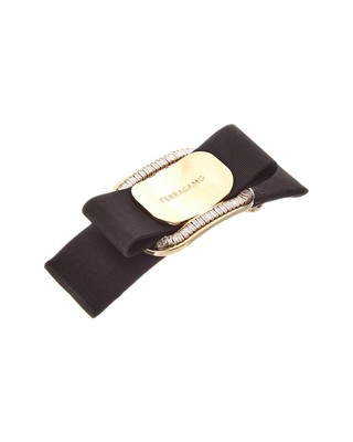 Заколка для волос с выгравированным логотипом Ferragamo Женская черная