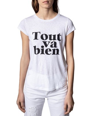 

Женская футболка Zadig - Voltaire Skinny Tout Va Bien, Blanc