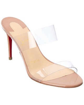 Christian Louboutin Just Nothing 85 Женские лакированные сандалии коричневые 38,5