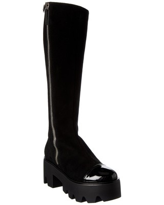 

Giuseppe Zanotti Daikiri 20 Замшевые женские сапоги до колена на платформе черные, Черный, NA