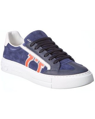 Мужские кроссовки из замши и кожи Ferragamo Borg 5
