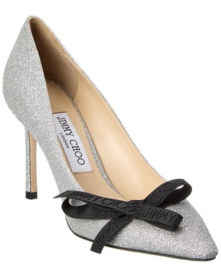 Jimmy Choo Romy 85 Туфли с блестками Женские Серебристые 39