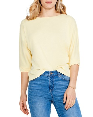 

Женский пуловер Nic+Zoe с вырезом «лодочка» и рукавами «летучая мышь», размер, Chamomile