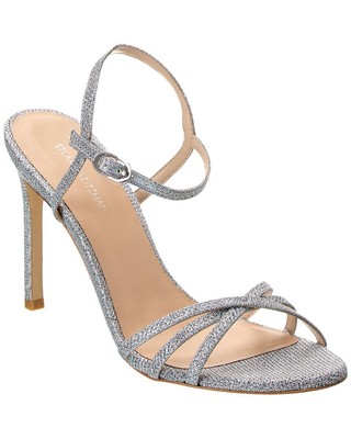 

Stuart Weitzman Starla 105 Блестящие сандалии женские, Серебряный, NA