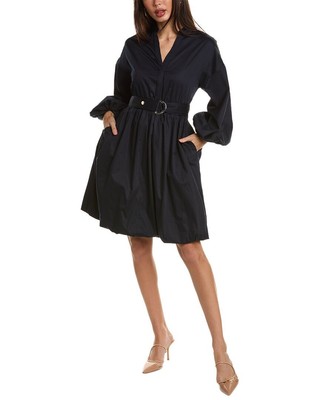 Elie Tahari Женское миди-платье Jane темно-синего цвета S