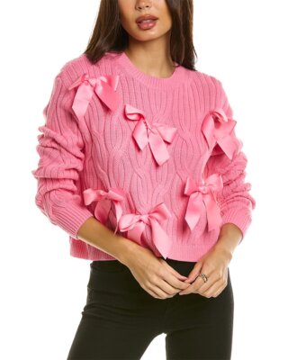 

Женский шерстяной свитер Alice + Olivia Beau, Розовый