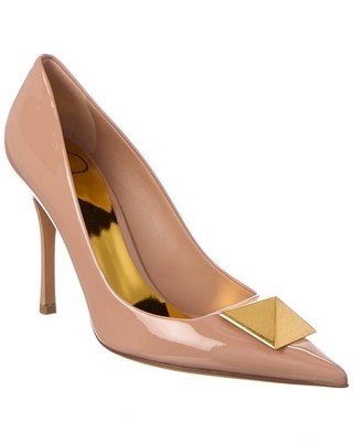 

Женские лакированные туфли Valentino One Stud 100, розовые, Розовый, NA