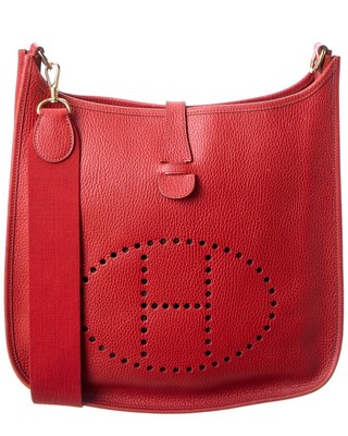

Женские туфли Hermès Red Ardennes Leather Evelyne I Gm (аутентичные подержанные), NA