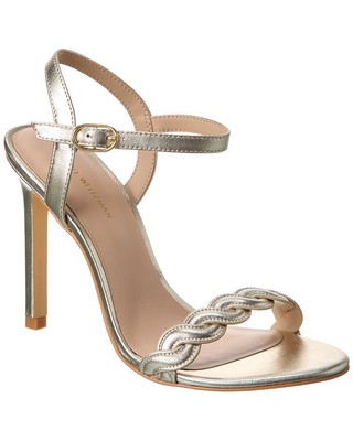 

Женские кожаные сандалии Stuart Weitzman Dancer Twistie 100, Золотой, NA