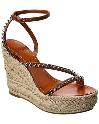 

Christian Louboutin Mafaldina Zeppa 120 Женские кожаные сандалии на танкетке, NA
