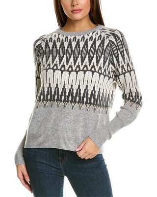 

Forte Cashmere Уютный женский кашемировый свитер с круглым вырезом в скандинавском стиле, Grey