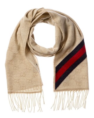 Женский шерстяной шарф Gucci Gg