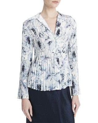 Женская плиссированная блузка Vince Washed Lily