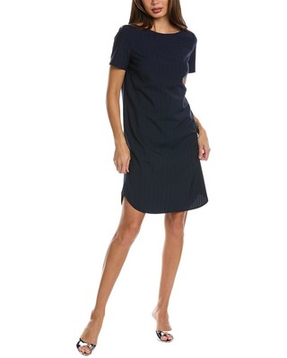 Женское платье с вырезом лодочкой St. John Bateau Темно-синий 14