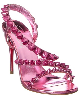 

Christian Louboutin Spikita Strap 100 Женские кожаные сандалии, Розовый, NA