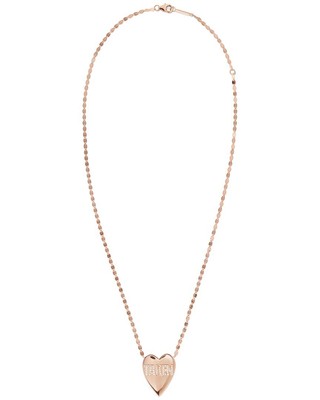 Ювелирные изделия Lana Jewelry из розового золота 14 Карат с бриллиантами 0,14 Карат, женское колье Taken Heart