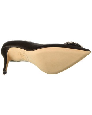 Pre-owned Sjp By Sarah Jessica Parker Noussa 100 Satin Pump Women's In Black