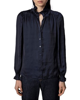 

Женская атласная рубашка Zadig - Voltaire Tacca, Encre