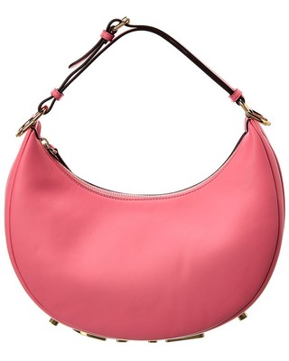 

Fendi Fendigraphy Маленькая кожаная сумка-хобо женская розовая, NA