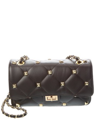 Persaman New York Isabella13 Leather Clutch Womens Brown Ats