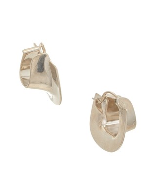 Ferragamo Gancini Earrings Womens Silver