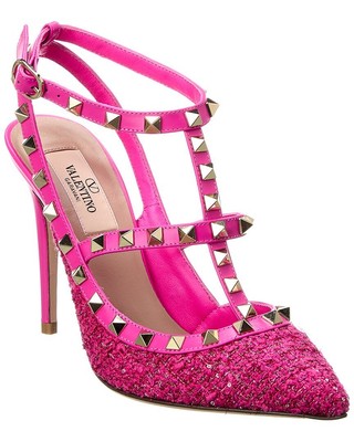 Женские туфли-лодочки Valentino Rockstud из 100 % твида и кожи в клетку
