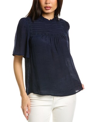 

Nanette Nanette Lepore Топ с защипами на кокетке, женский синий размер