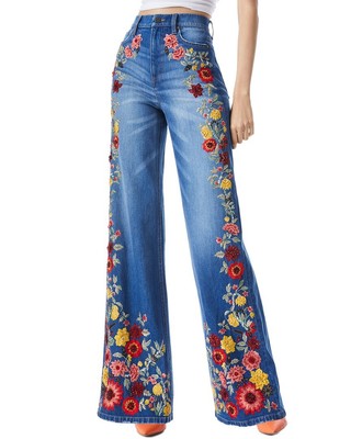 

Женские широкие брюки Alice + Olivia Gorgeous, Vpasadena blue, NA