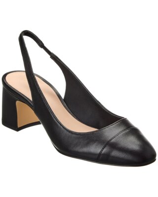 

Stuart Weitzman Milla 55 Женские кожаные туфли-лодочки с ремешком на пятке, Черный, NA