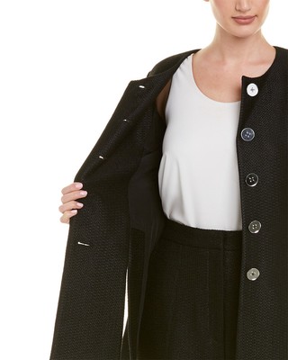 Carolina Herrera Linen-Blend Silk-Lined Jacket
