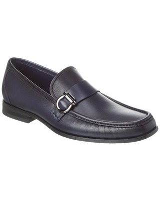 Мужские кожаные мокасины Ferragamo Caspian Синий 10.5 Eee