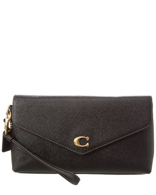 

Женский кожаный клатч Coach Wyn, черный, NA