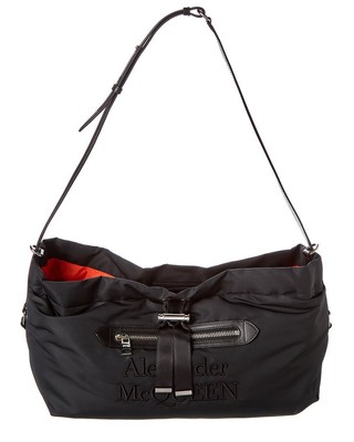 

Женская нейлоновая сумка на плечо Alexander Mcqueen The Bundle, черная, среднего размера, NA